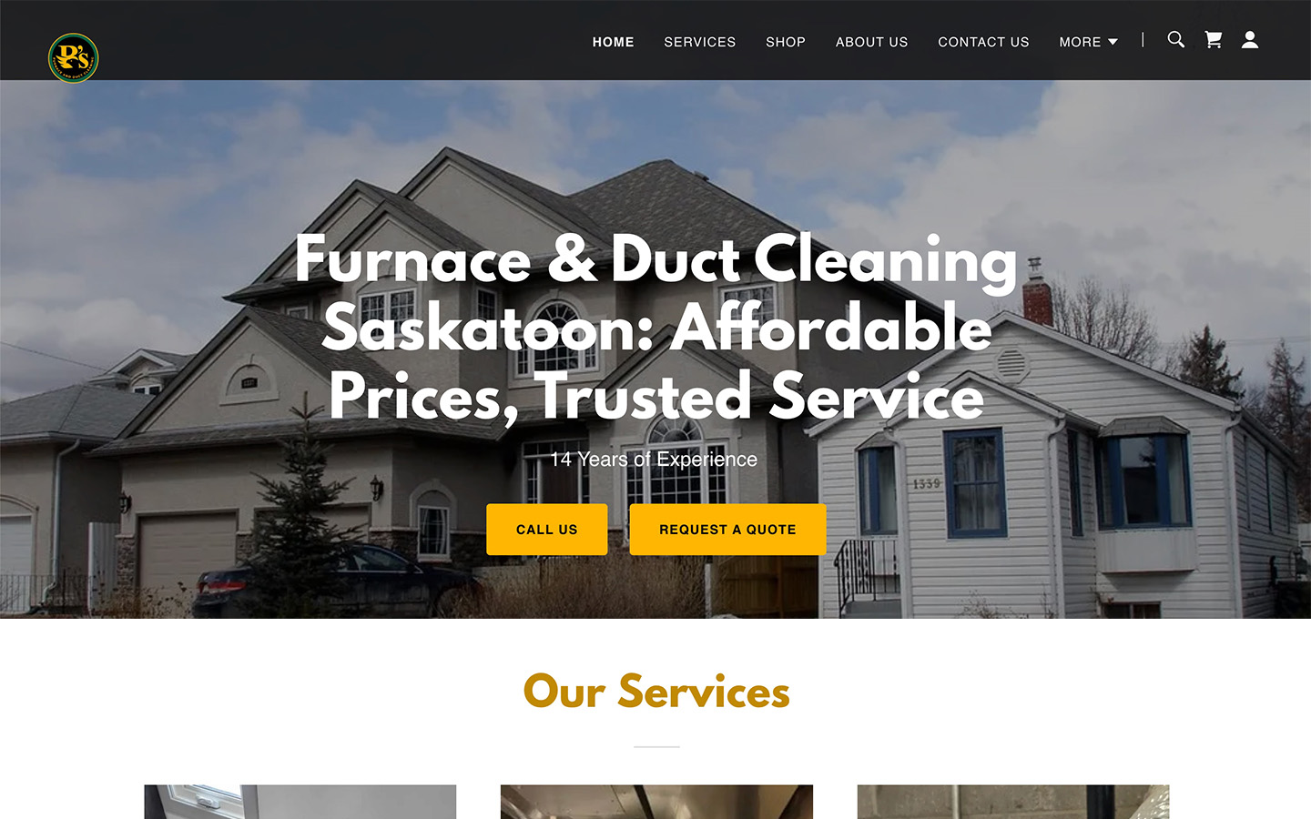 B Furnace Cleaning Website Design