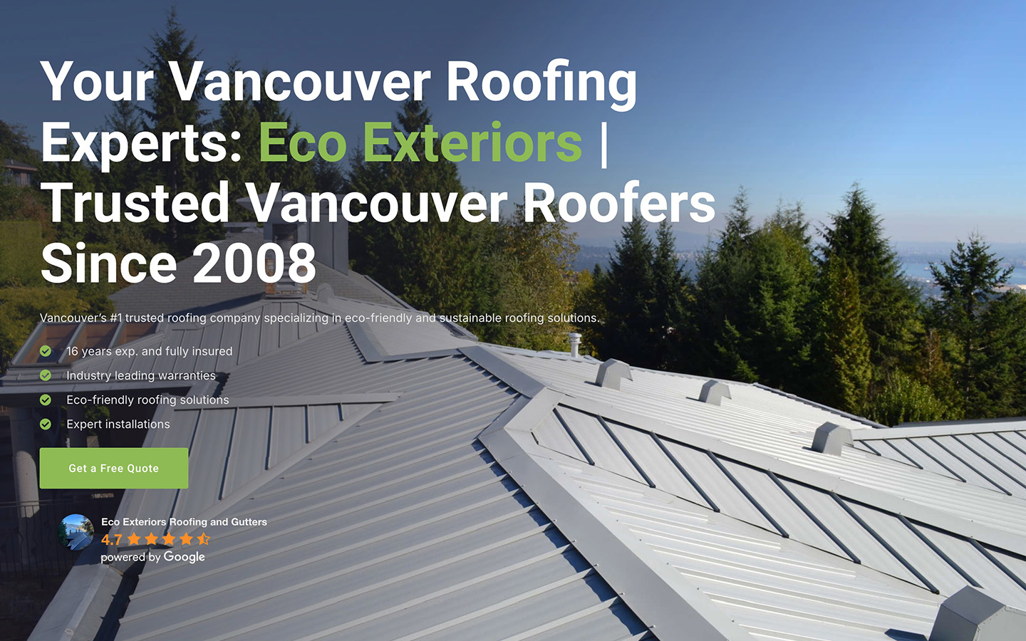 Eco Exteriors Website Design