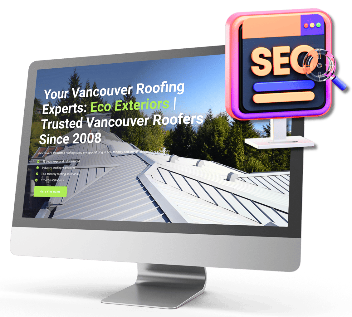 Graph showing upward trend of SEO results