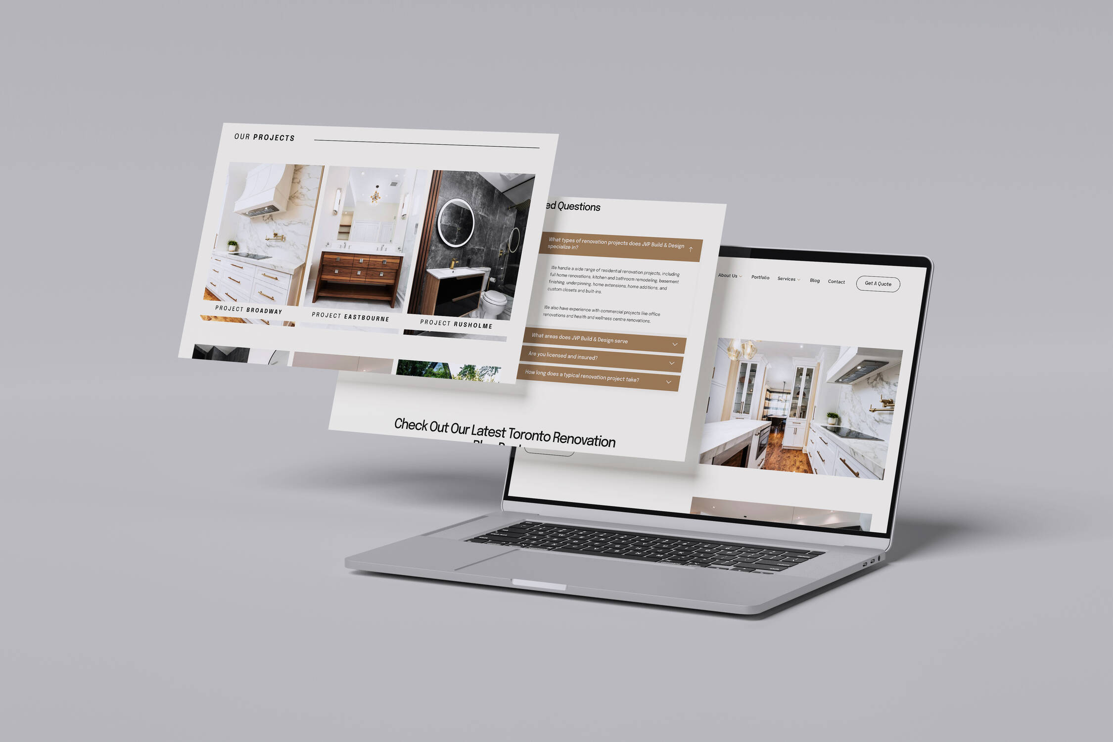 JVP Build & Design website on various devices