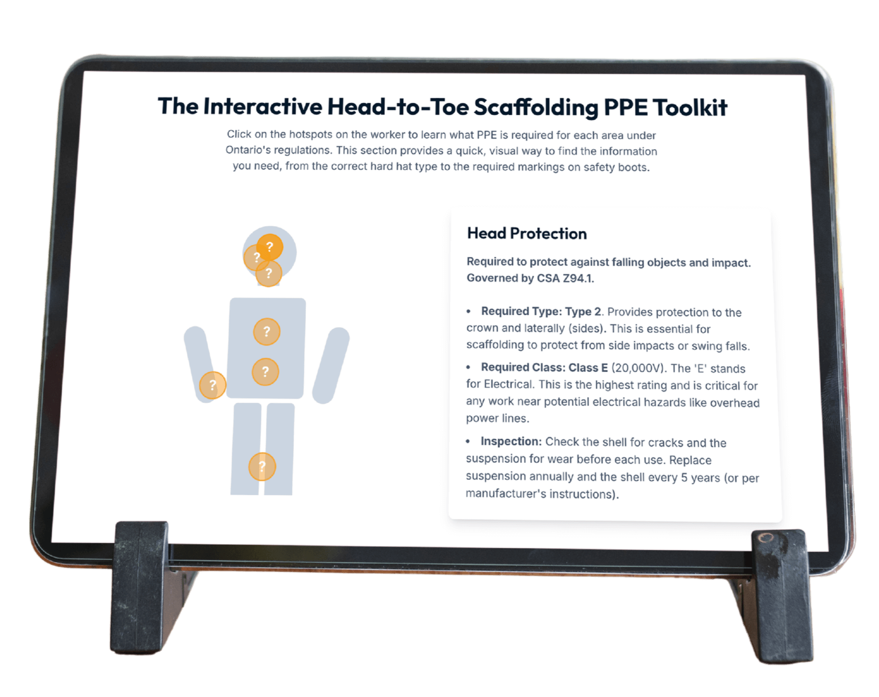 An engaging blog post on a tablet screen