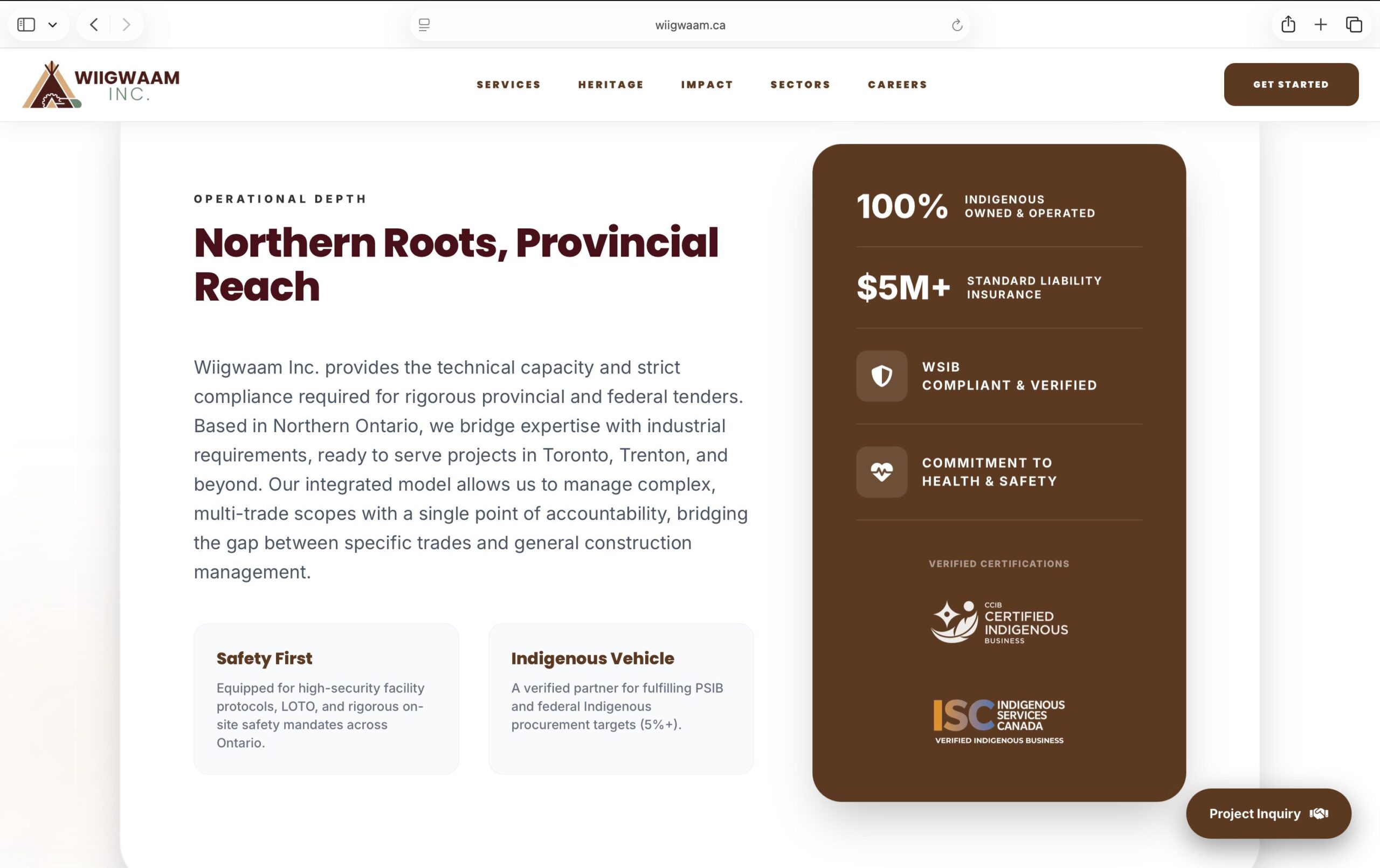 Wiigwaam website mockups